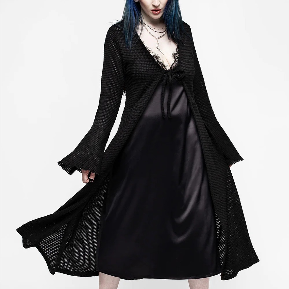 NWT Disturbia Xana Textured Tie Front Long Cardigan 14/16